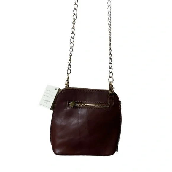 I MEDICI FIRENZE RARE NWT BURGUNDY LEATHER BAG - Made in Italy - Picture 3 of 11